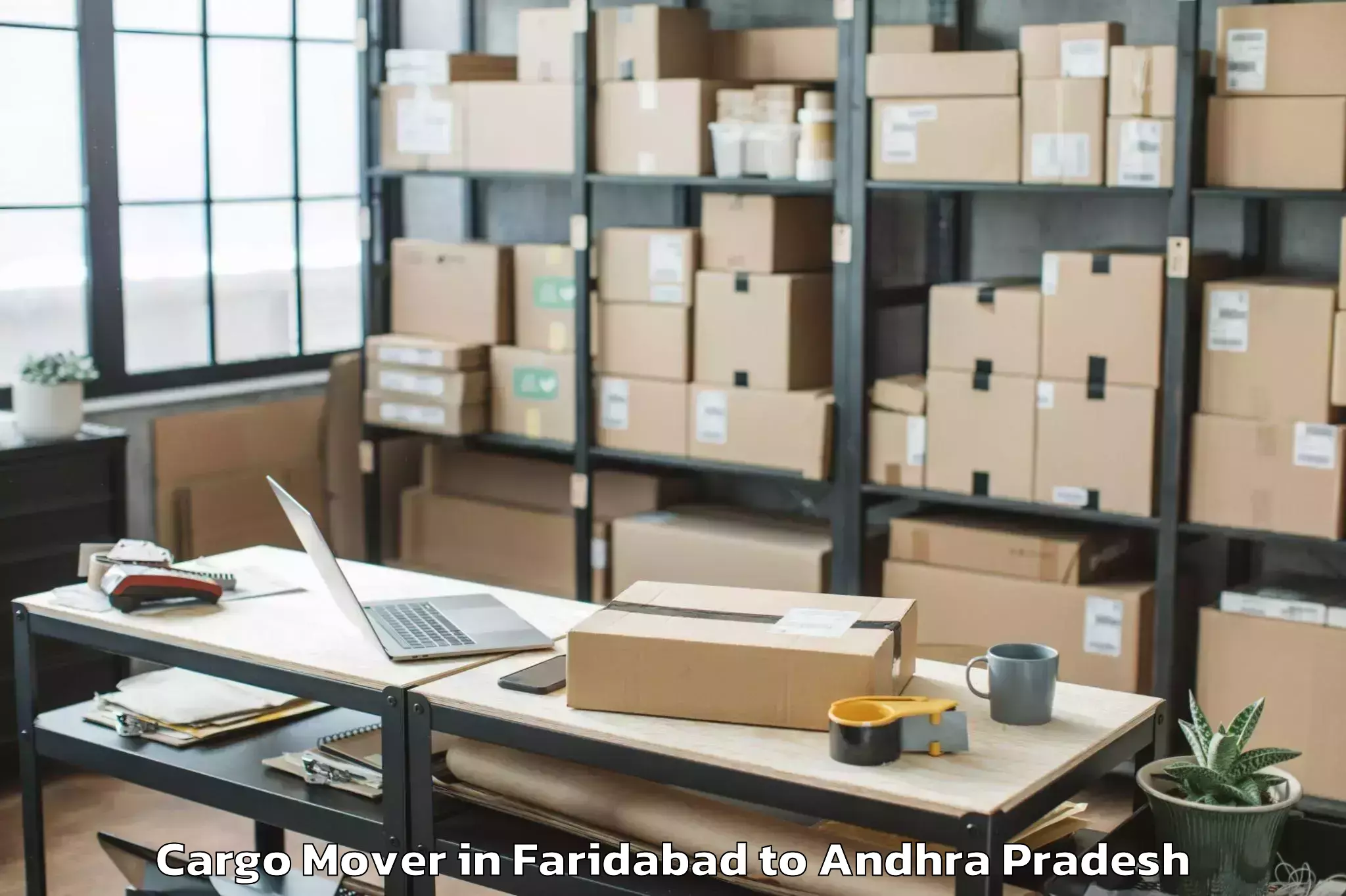 Book Faridabad to Bantumilli Cargo Mover